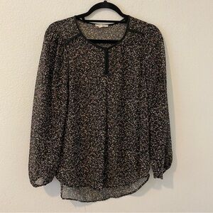 PLEIONE sheer patterned blouse
